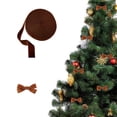 thumbnail image 1 of Christmas Velvet Ribbon for Gift Wrapping & Tree Decor | DIY Craft Ribbon with Butterflies | 1.5cm Wide Flocked Coffee Ribbon | 10 Meter Roll for Holiday & Home Decoration, 1 of 6