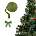 thumbnail image 1 of Christmas Velvet Ribbon for Gift Wrapping & Tree Decor | DIY Holiday Bows & Butterfly Ties | Green Cloth Ribbon in 1cm, 1.5cm, 2.5cm Widths | 1000cm Length, 1 of 6