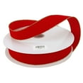 thumbnail image 1 of Christmas Velvet Ribbon Wired Edge, Red with Gold Edge, 2-1/2-Inch, 50-Yard, 1 of 1
