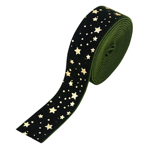 Christmas Velvet Ribbon, Wired Edge Ribbon, Holiday Bow Making Strip, Holiday Wired Ribbon, Festive Tree Decorating Trim, Merry Christmas Ribbon for Gift Packaging Wrapping Craft Decoration