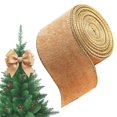thumbnail image 1 of Christmas Velvet Ribbon Wired Edge Ribbon Wrapping Craft Fabric Ribbon for Xmas Making Gifts Decoration (Gold, Long 78.7inch Width 2.4inch), 1 of 6