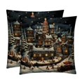 Christmas Velvet Throw Pillow Covers Set of 2 16x16, 18x18, 20x20