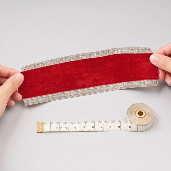 Christmas Velvet Wired Ribbon with Glitter Edge 4 Inch Christmas Ribbon for Christmas Tree Gift Wrapping Wreaths Garland Topper Bows Crafts Home Decor,5 Yards(Red)