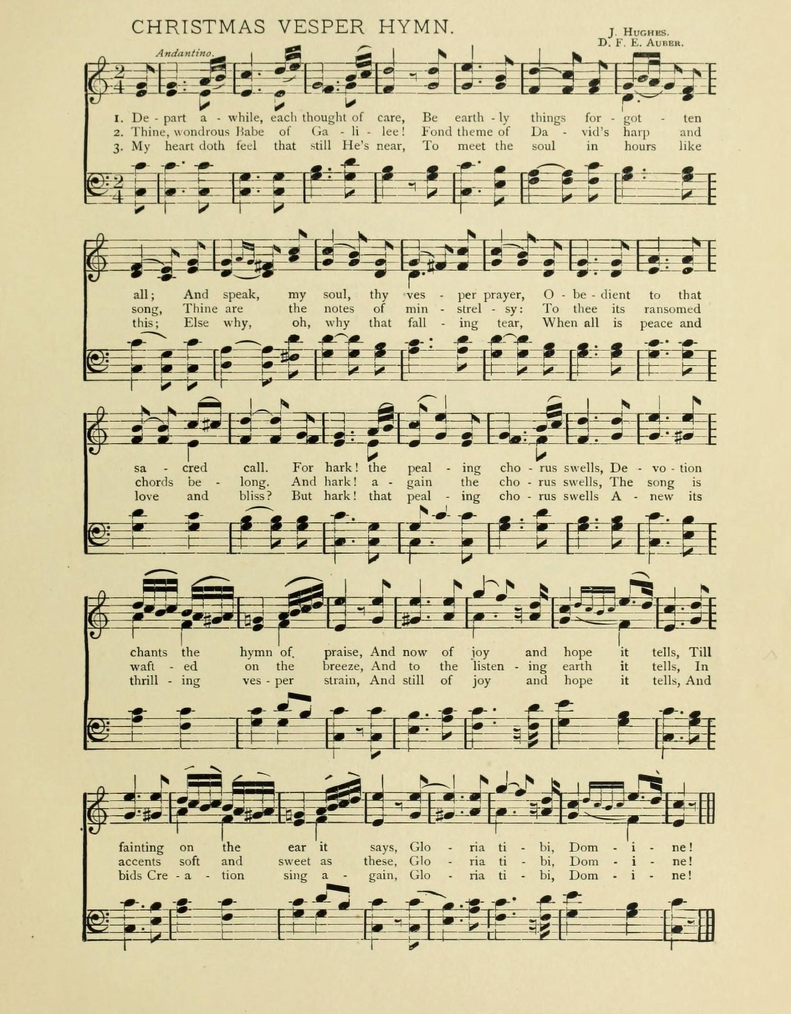 Christmas Vesper Hymn Christmas in Song & Story 1891 Canvas Art -  (24 x 36)