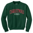 thumbnail image 1 of Christmas Vibes Crewneck Sweatshirt Funny Xmas Holiday Season Lovers Longsleeve Sweatshirt, 1 of 8
