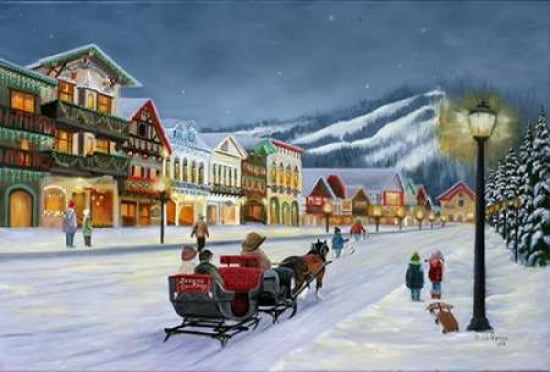 Christmas Village Canvas Art - Julie Peterson (20 x 28)