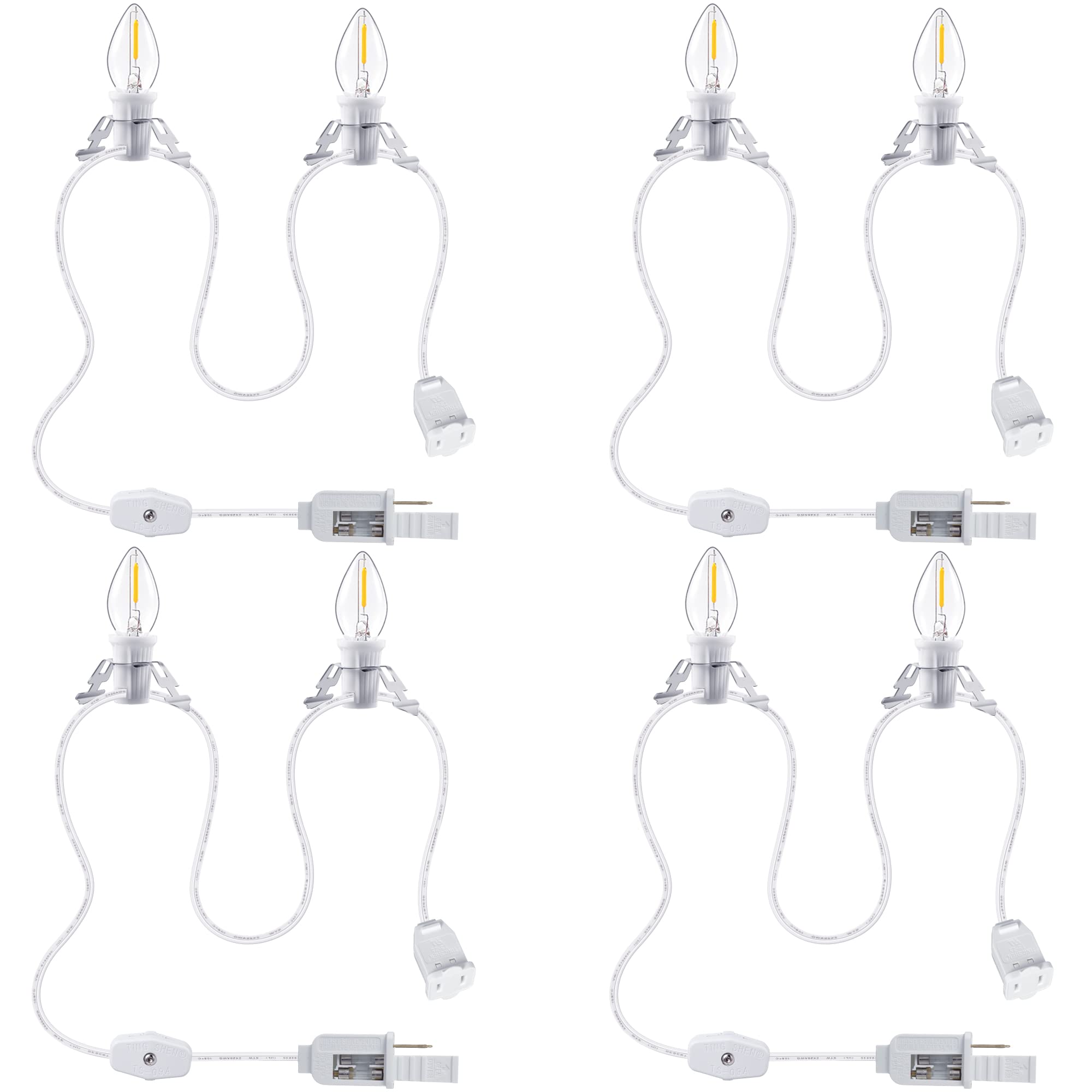 Christmas Village Craft Lights 4 Pack Indoor String Lights Warm White