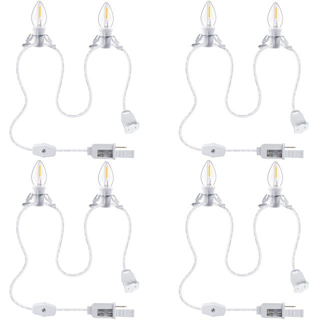 Christmas Village Craft Lights 4 Pack Indoor String Lights Warm White