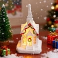 thumbnail image 1 of Christmas Village Figurines Decoration, Lighted LED Christmas Village Houses for Xmas Town Scene Desk Battery Operated Landscape Decor, 1 Pcs, 1.97x1.8x2.9", 1 of 8