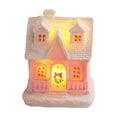 thumbnail image 1 of Christmas Village Glowing House Ornament Tabletop Lighting House Resin Crafts Decoration for Home Holiday Xmas Party Kids Gift Living Room Office Bedroom,Cute Resin Houses Table Decor 2.9"x2"x1.8", 1 of 9