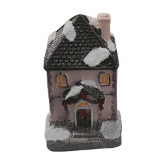 Christmas Village House LED Light-Up Interior Home Display Tabletop Indoor Holiday Party Family Friends Winter Festival Seasonal Decoration C322
