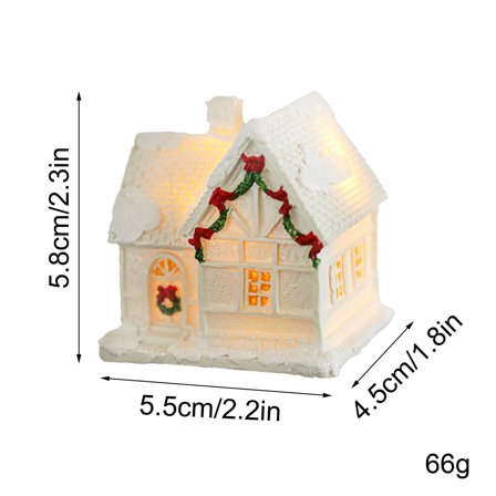 Christmas Village House,Lighted Christmas Village Houses Set,Resin Christmas House Indoor Decorations,Village Collectable Figurine for Christmas Holiday Decor