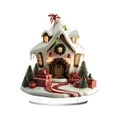 thumbnail image 1 of Christmas Village Houses Decorations, Christmas Candy Store Village Sets Home Decor Christmas Acrylic Table decor with Snowman for Home Holiday Party Ornament, 1 of 6