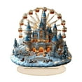 thumbnail image 1 of Christmas Village Houses Desktop Decoration,Christmas Village Buildings Ornament,Christmas Winter Castle Ferris Wheel Acrylic Desktop Decoration Christmas Decoration, 1 of 6