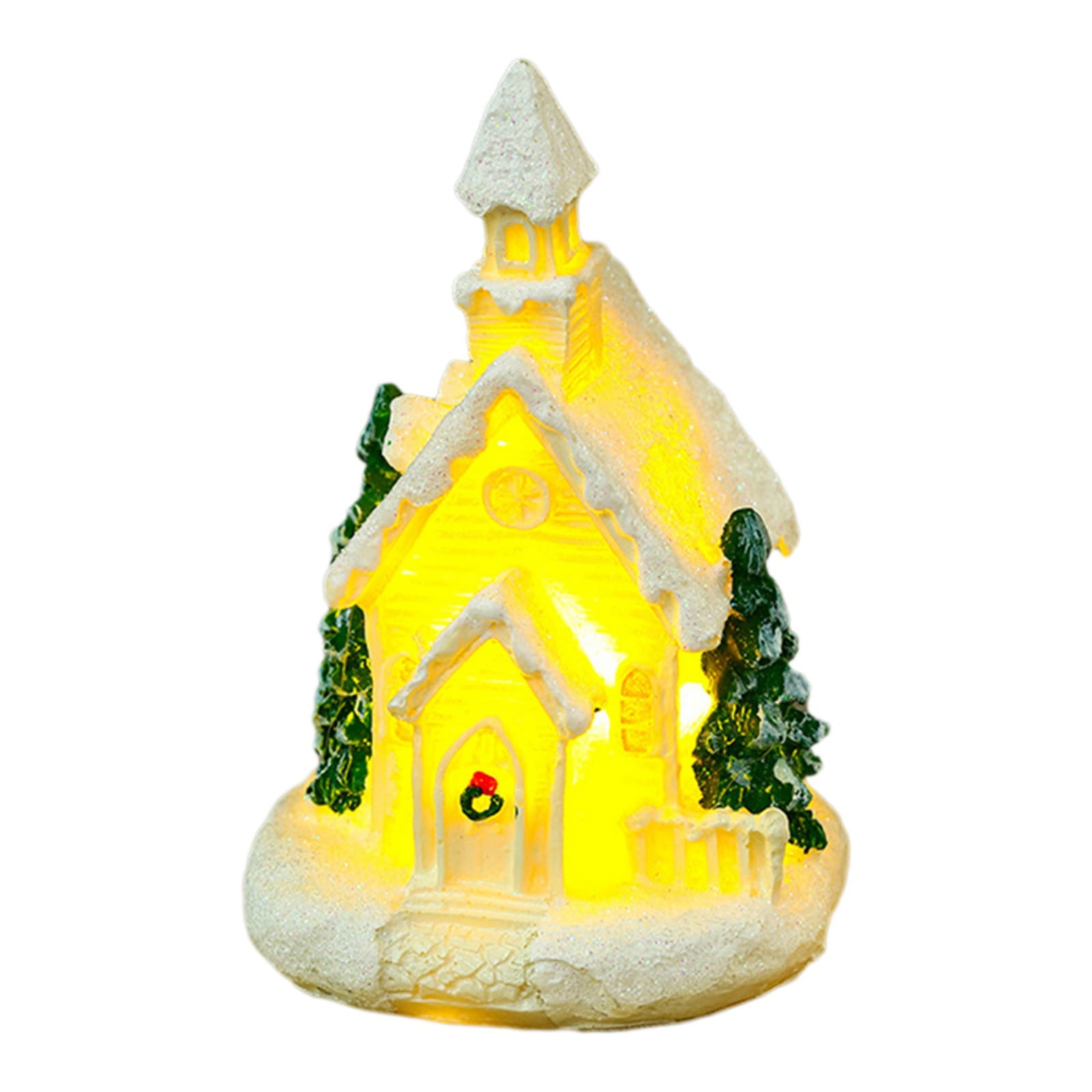 Christmas Village Houses, LED Lighted Christmas Snow Covered House
