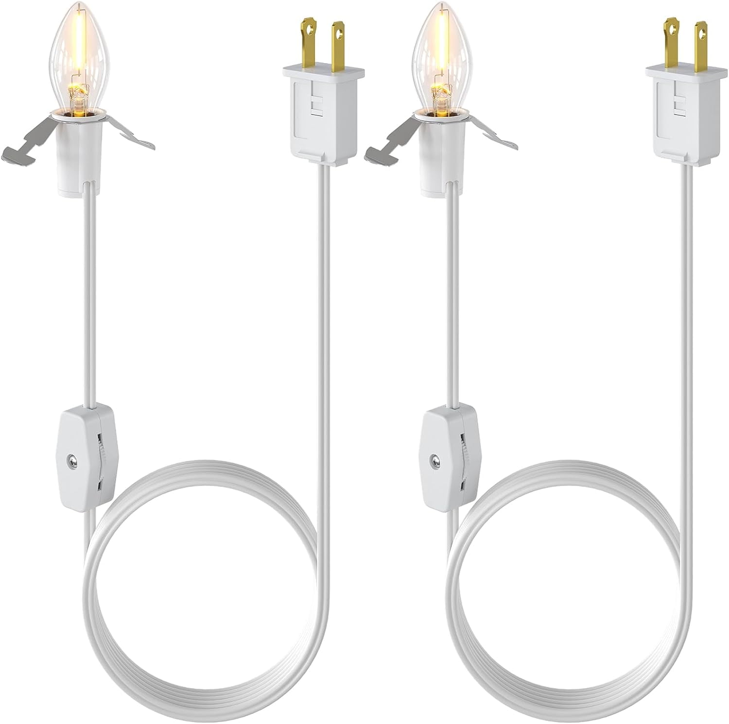 Christmas Village Lights 6ft Accessory Cord with One LED Bulb