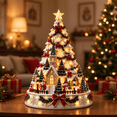 thumbnail image 1 of Christmas Village Lightscape Tree, Christmas Snowman Village Lighted Centerpiece For Indoor Seasonal Home Display, 1 of 6