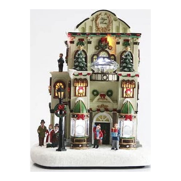 Christmas Village Musical House of Rocks Santa Holiday House Prelit Building Enchanted Forest