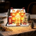 thumbnail image 1 of Christmas Village Sets with LED Lights, Indoor Decor Collectible Buildings, 4 Styles Light Up Christmas Village Collection, Winter Snow House Tabletop Decor for Mantel, 1 of 7