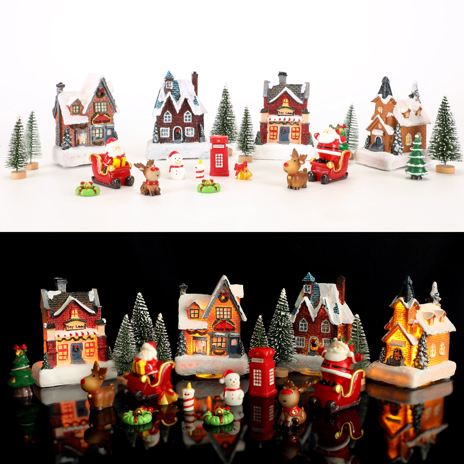 Holiday Time Christmas Houses Decorations