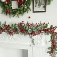 thumbnail image 1 of Christmas Vine Decorations Simulated Christmas Leaves Red Fruit Vines Simulated Green Plants Berries Vines Decorations, 1 of 6
