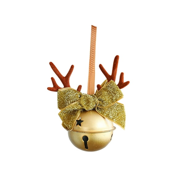 Christmas Vintage Bells, 4.3" H Jumbo Christmas Tree Ornaments, Large Size Jingle Bell Set With Jute Hanging Rope And Ribbon For Door Yard Home, Diy Craft Christmas Decoration