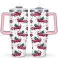 thumbnail image 1 of Christmas Vintage Car Santa Claus 40 Oz Tumbler with Handle Lid and Straw Stainless Steel Double Walled Vacuum Insulated Cup Merry Christmas Gifts Tumbler for Women Men Friends Outdoor Indoor, 1 of 6