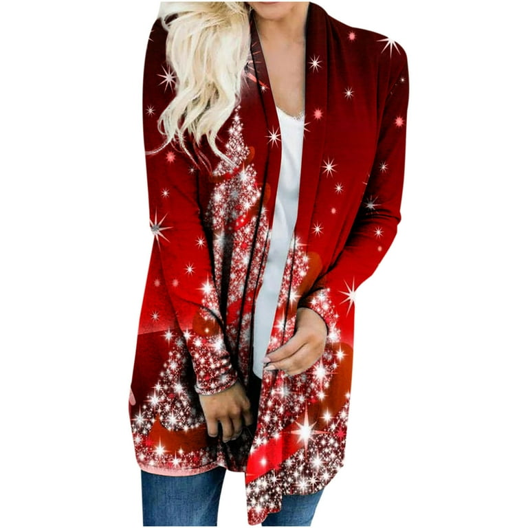 Christmas Vintage Cardigan Women Ugly Christmas Sweater Cardigan