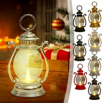 Christmas Vintage Lantern Decorations 6" Mini Vintage Kerosene Lamp Lights Ornament Christmas Tabletop Decor Light Handheld Small Oil Lamps Hanging Decorations Props Christmas Gifts, Black