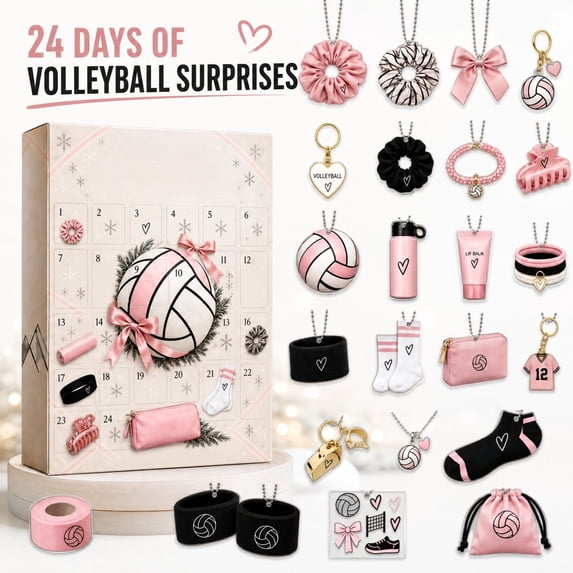 Christmas Volleyball Advent Calendar 2026 with Acrylic Accessories ...