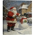 thumbnail image 1 of Christmas Wall Art Prints, Winter Christmas Picture Wall Decor Santa Snowman Canvas Artwork for Bathroom, Snow Scene Street Aesthetic Posters for Bedroom, Christmas Holiday Decor, 1 of 7