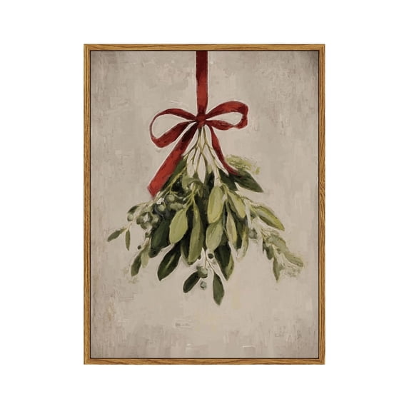 Christmas Wall Art with Rustic Wooden Frame, Farmhouse Wall Decor for Living Room, Vintage Christmas Decor 12X16 Inch, 1 Piece