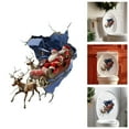 thumbnail image 1 of Christmas Wall Decals Santa Reindeer Holiday Stickers Removable Winter Wall Clings for Festive Home Decoration, 1 of 7