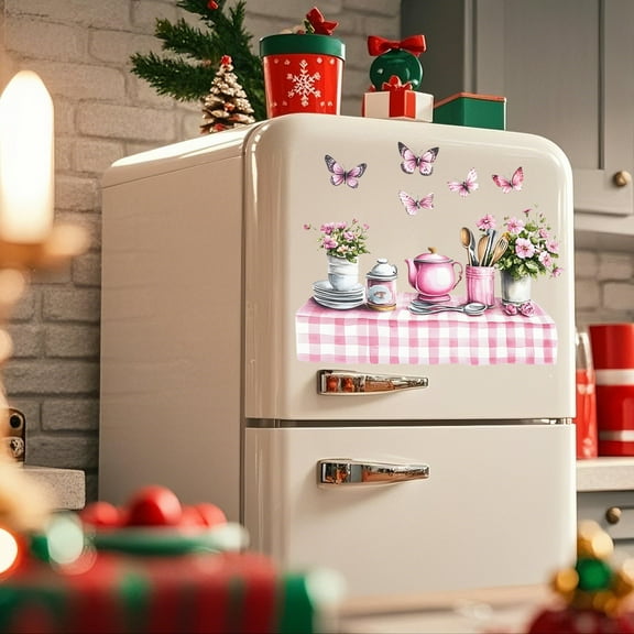 Christmas Wall Decals, Waterproof Wall Stickers, 3D Bow Breaking Design Vinyl Decal for Living Room Bedroom Decor, Easy to Apply and Residue-Free, Durable High-Temperature Resistant Material