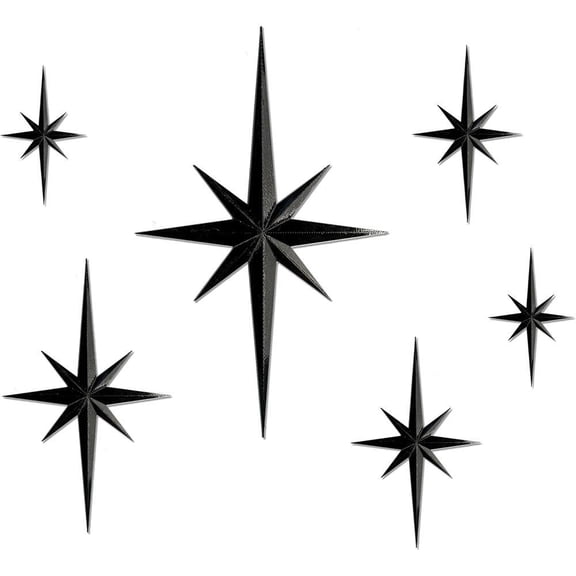 Christmas Wall Decor - 3D-Printed Octagonal Star, Paper Material, Scandinavian Style