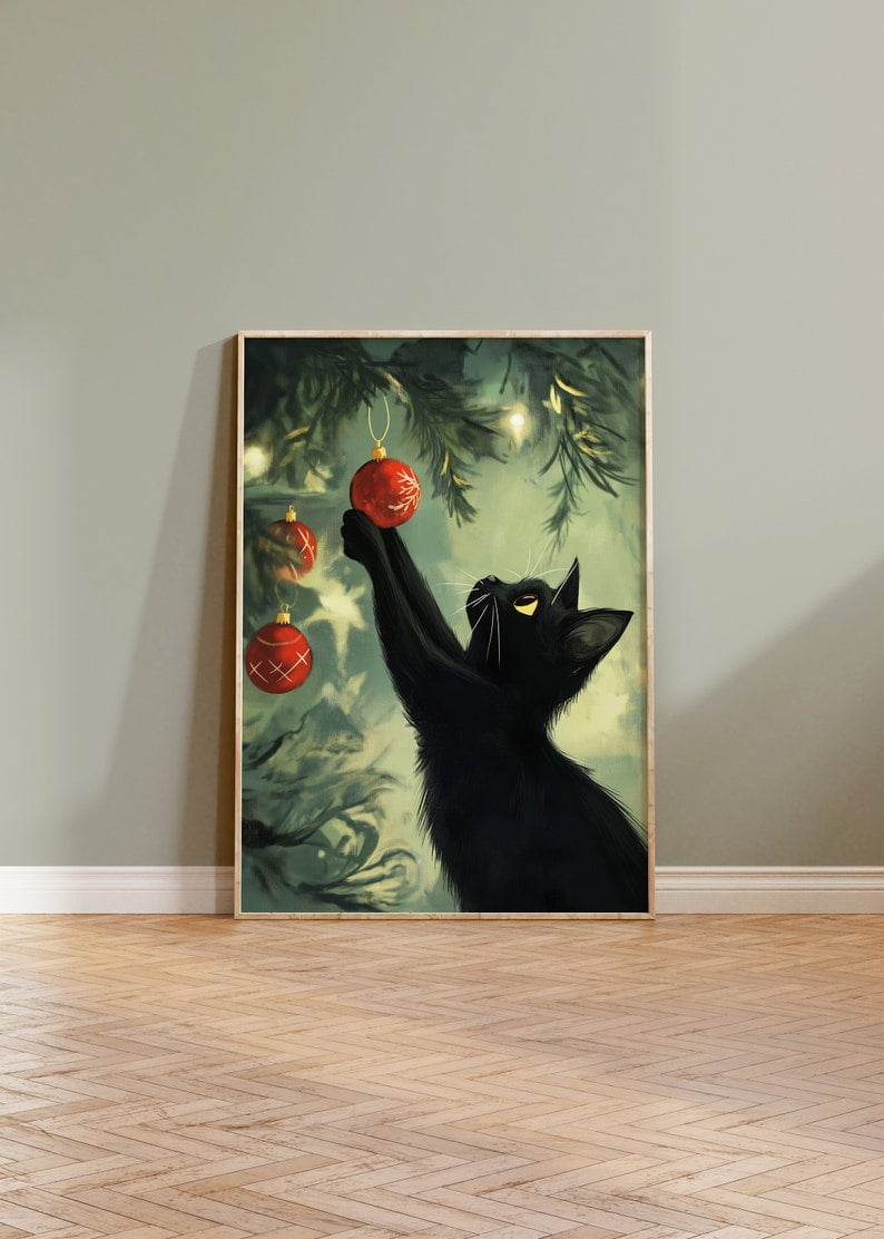 Christmas Wall Decor Printable - Christmas Wall Decor Printable Christmas Tree Cat Painting Vintage Rustic Xmas Decor 11017442 Bb04 4c8e 98fc A80c23b3f579.8c299778b25875cdf47879a89c64c1b6 