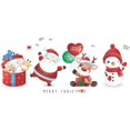 thumbnail image 1 of Christmas Wall Stickers Santa Claus Elk Wall Decals Removable DIY Snowman Wall Decor Christmas Party Window Playroom Bedroom Classroom Living Room, 1 of 5
