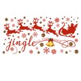 Christmas Wall Stickers Santa Claus Reindeer Snowflake PVC Decal for