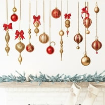 Christmas Wall Stickers Set For Shopping Mall Window And Big Kids Teens Room Decor, 15.7In Merry Christmas Hanging Ornament Design Decals, Set Of Festive Season Decoration For