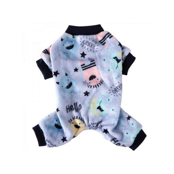 Christmas Warm Fleece Dog Pajamas Apparel Jumpsuit Pet Clothes Cat Coat Homewear Puppy Costume New