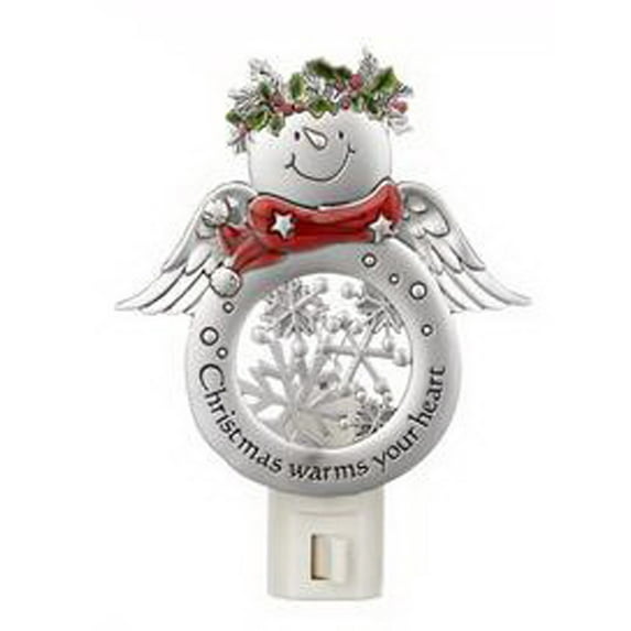 Christmas Warms Your Heart Snowmen Nightlight by Ganz
