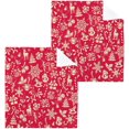 thumbnail image 1 of Christmas Washcloth 12x12in Set, 2 Pack Absorbent Cotton Towel Square Kitchen Dishes Towels, Soft Cleaning Face Hand Towel Fast Drying Wash cloth, 1 of 7