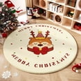 thumbnail image 1 of Christmas Welcome Carpet Fuzzy Polyester Rug Anti-Slip Holiday Mat for Entryway Living Room Bathroom Bedroom Decor, 1 of 6