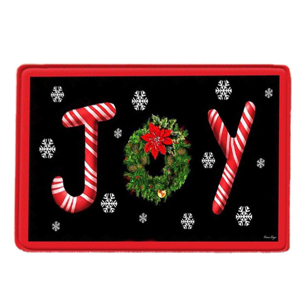 Christmas Welcome Doormats Creative Christmas Joy Printed Floor Mats Xmas Indoor Outdoor Welcome Rugs, 16 x 24 inches