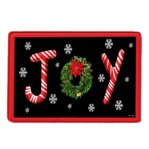 Christmas Welcome Doormats Creative Christmas Joy Printed Floor Mats Xmas Indoor Outdoor Welcome Rugs, 16 x 24 inches