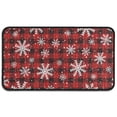 thumbnail image 1 of Christmas Welcome Mat 17x30 Inch with Reindeer and Snowflakes, Non-Slip Doormat for Front Door - Outdoor Indoor Holiday Decor, Durable Entry Rug, 1 of 7