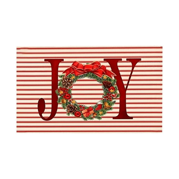 Christmas Welcome Mat – Holiday Entry Rug for Front Door, Indoor Outdoor Anti-Slip Doormat for Porch, Kitchen, Bathroom Seasonal Decor