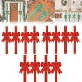 thumbnail image 1 of Christmas Welcome Ribbon, 78x2.4 Inch Adjustable Red and Green Cabinet Bows for Holiday Decor, Easy to Install on Doors, Windows, Christmas Trees and Mantels, 1 of 9