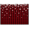 thumbnail image 1 of Christmas White Area Rug 4x6ft Snowflake Snow On Black and Red Plaid Non-Slip Washable Square Rugs Soft Felt Indoor Floor Mat for Bedroom Kitchen Living Room Bathroom, 1 of 8