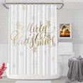 thumbnail image 1 of Christmas White Decorative Shower Curtain, Modern Merry Christmas Snowflake Silver GrayDecor Shower Curtain for Shower Stall Bathroom Resistant Waterpro of Standard Size 72x72 Inch, 1 of 5